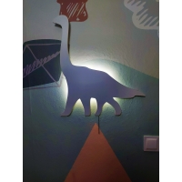 Lampka nocna LED biały Dinozaur - Brontozaur