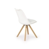 Krzesło K201 białe z poduszką z ekoskóry