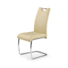 krzesło K211 beżowa eko skóra / chrom, płoza