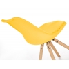 Krzesło K201 żółte z poduszką z ekoskóry