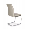 K228 krzesło jasno szara eko skóra/ chrom, płoza