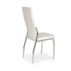 K238 krzesło biała eko skóra / chrom