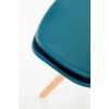 Krzesło K201 turkusowe z poduszką z ekoskóry