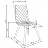 K282 krzesło beżowe - tkanina pikowana
