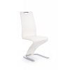 K291 krzesło biała eko skóra - podstawa chrom
