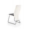 K300 krzesło czarno - białe podstawa super grey