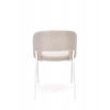 K486 krzesło beżowe, biała podstawa