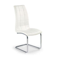 Krzesło K147 biała eko skóra / chrom