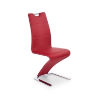 Krzesło K188 czerwona eko skóra/ chrom