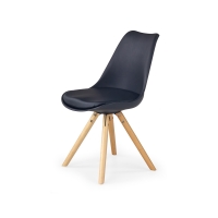 Krzesło K201 czarne z poduszką z ekoskóry