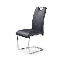 krzesło K211 czarna eko skóra/ chrom, połoza