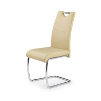 krzesło K211 beżowa eko skóra / chrom, płoza