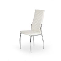 K238 krzesło biała eko skóra / chrom