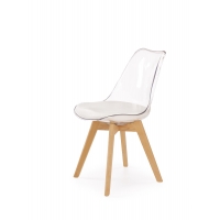 K246 krzesło transparentne, nogi buk