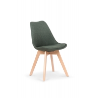 K303 krzesło ciemnozielone - tkanina, nogi - buk