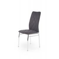 K309 krzesło tapicerowane szare - chrom