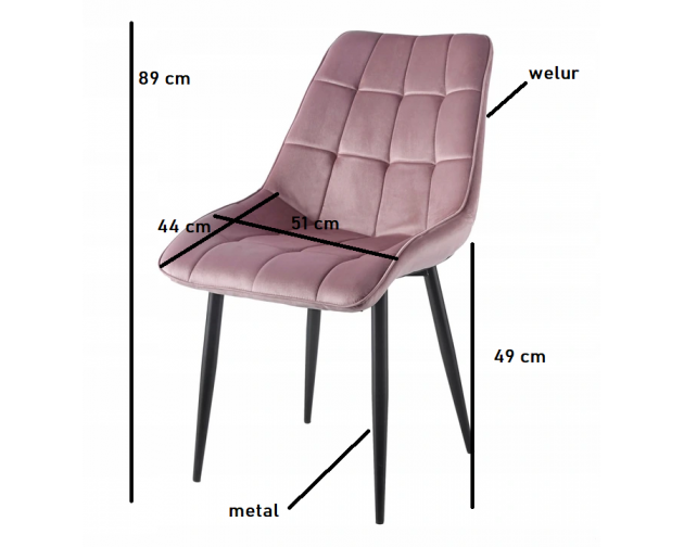 Krzesło ciemnozielone J262 - welur, pikowane