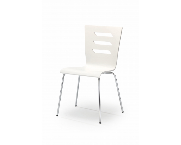 Krzesło białe K155 podstawa chrom