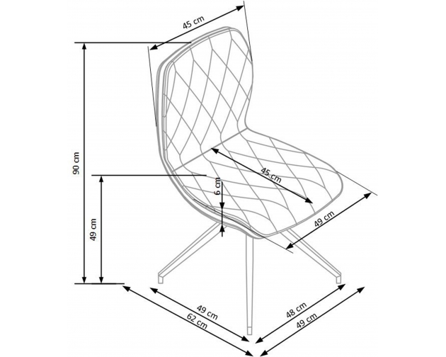 K237 krzesło beżowa eko skóra