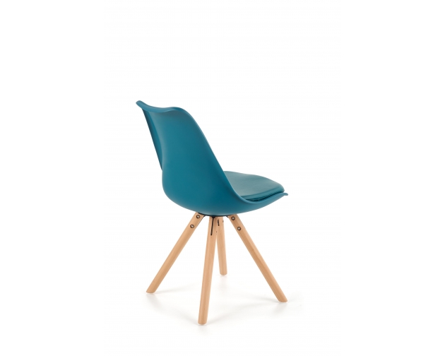 Krzesło K201 turkusowe z poduszką z ekoskóry