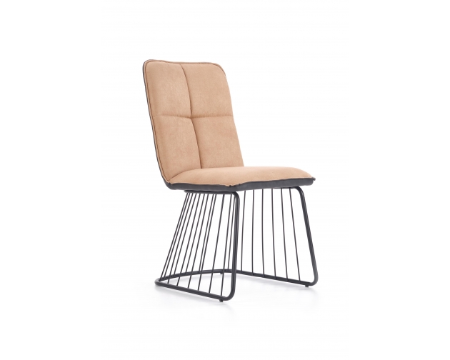 K269 krzesło jasny brąz / czarny