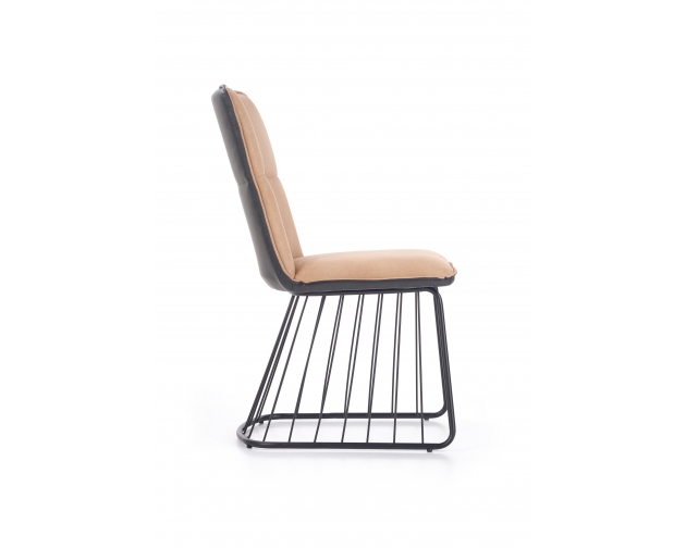 K269 krzesło jasny brąz / czarny