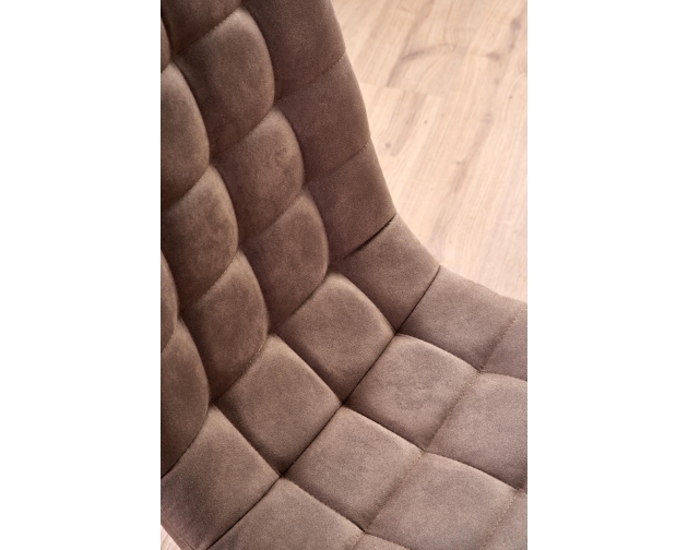 K280 krzesło brązowa eko skóra - nogi czarne