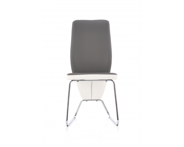 K299 krzesło biało - szare / chrom