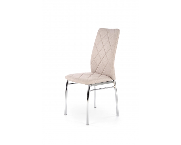 K309 krzesło tapicerowane beż - chrom