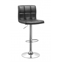 Krzesło barowe N-12 metal ecoskóra czarna