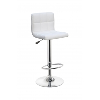 Krzesło barowe N-12 metal ecoskóra biała