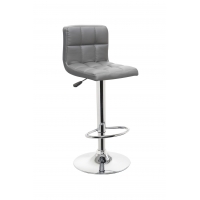 Krzesło barowe N-12 metal ecoskóra szara