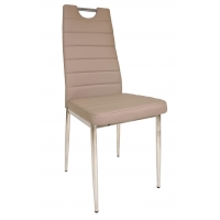 Krzesło DC2-001-B eko-skóra chrom cappuccino