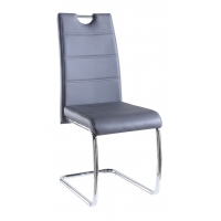 Krzesło Y-194 ecoskóra chrom szare