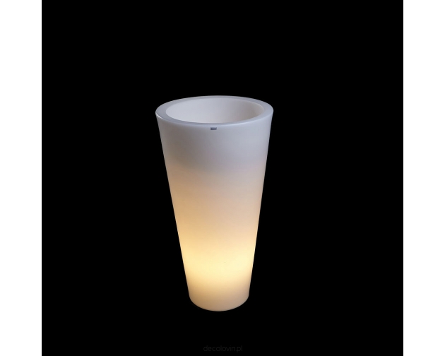 Donica podświetlana Della xl 90 cm | światło ciepłe
