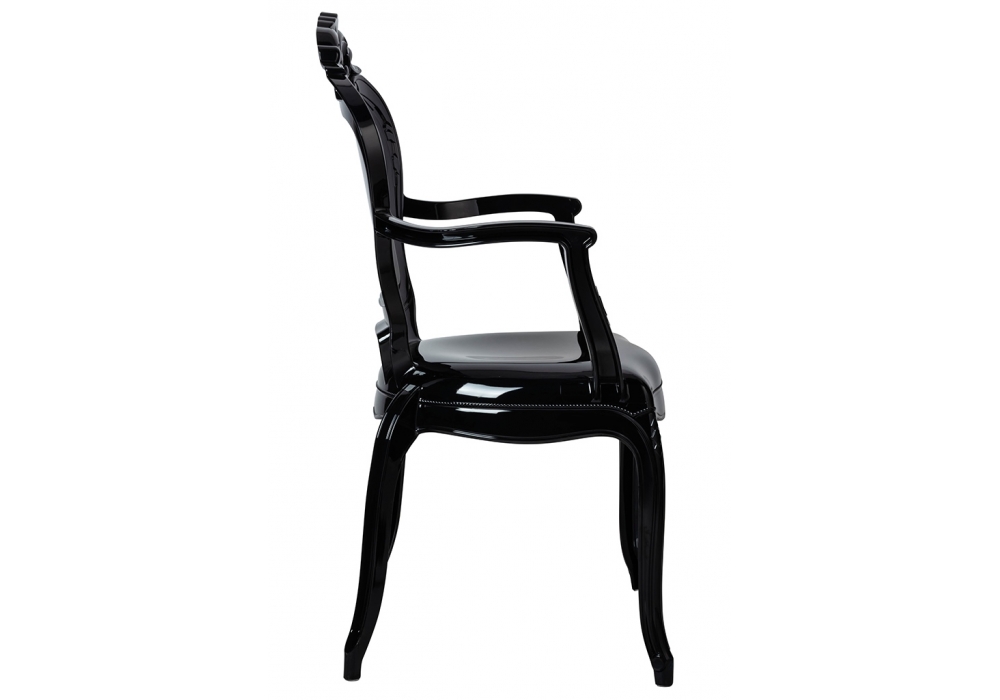 Krzesło KING ARM czarne - poliwęglan