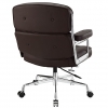Fotel biurowy ICON PRESTIGE PLUS brązowy - włoska skóra naturalna, aluminium