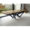 Stół rozkładany AXEL 260-340 dębowy - drewno naturalne, metal
