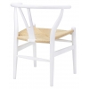 Krzesło WISHBONE białe - drewno bukowe, naturalne włókno