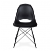 Krzesło GULAR DSM czarne - polipropylen, podstawa czarna metalowa