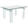 Stół szklany ATLANTIS CLEAR 200/300 - rozkładany, szkło transparentne