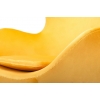 Fotel EGG CLASSIC VELVET żółty - welur, podstawa aluminiowa