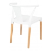 Krzesło WISHBONE białe - polipropylen, drewno bukowe