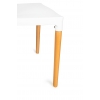 Krzesło WISHBONE białe - polipropylen, drewno bukowe