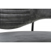Fotel NAOMI ciemny szary - welur, podstawa czarna