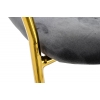 Hoker MARGO 65 ciemny szary - welur, podstawa złota