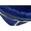 Hoker MARGO 65 ciemny niebieski - welur, podstawa złota