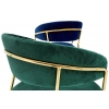 Krzesło MARGO ciemny zielony - welur, podstawa złota