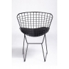 Krzesło NET SOFT czarne - czarna poduszka, metal