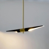 Lampa wisząca APOLLO 1 czarna - szczotkowane złoto